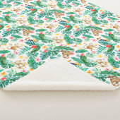 Kleurrijk Tropisch Oerwoud Dieren Patroon Sherpa Deken (3/4)