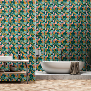 Kleurrijk Tropisch Oerwoud Wallpaper Behang