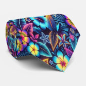 Kleurrijk tropisch ontwerp stropdas (Opgerold)
