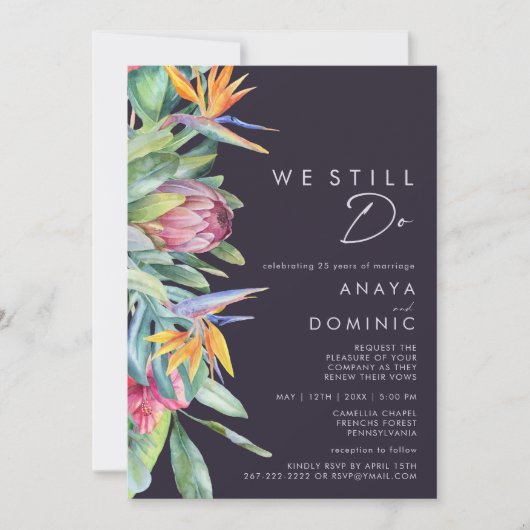 Kleurrijk tropisch Paars dat we nog steeds renewer Kaart (Voorkant)