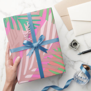 Kleurrijk Tropisch Palmbladeren Patroon Cadeaupapier