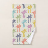 Kleurrijk tropisch palmboompatroon bad handdoek (Handdoek)