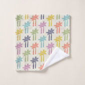 Kleurrijk tropisch palmboompatroon bad handdoek (Wasdoekje)