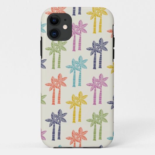Kleurrijk tropisch palmboompatroon Case-Mate iPhone case (Achterkant)