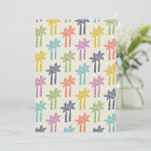 Kleurrijk tropisch palmboompatroon kaart (Staand voorkant)