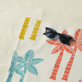 Kleurrijk tropisch palmboompatroon strandlaken (In situ)