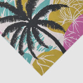 Kleurrijk tropisch palmboompatroon tissuepapier (Detail)