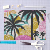 Kleurrijk tropisch palmboompatroon tissuepapier (Craft)