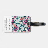 Kleurrijk tropisch patroon bagagelabel (Achterkant horizontaal)