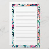 Kleurrijk tropisch patroon briefpapier (Voorkant / Achterkant)