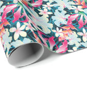 Kleurrijk tropisch patroon cadeaupapier (Rol Hoek)