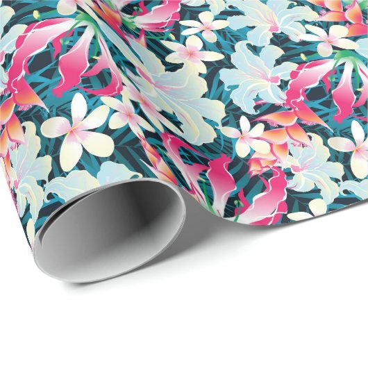 Kleurrijk tropisch patroon cadeaupapier (Rol Hoek)