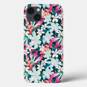 Kleurrijk tropisch patroon iPhone 13 hoesje