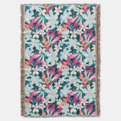 Kleurrijk tropisch patroon deken (Voorkant Verticaal)