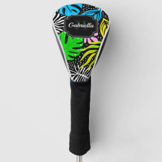 Kleurrijk tropisch patroon golfheadcover