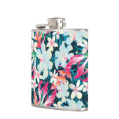 Kleurrijk tropisch patroon heupfles (Links)