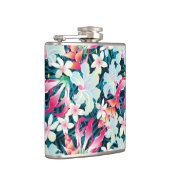 Kleurrijk tropisch patroon heupfles (Rechts)