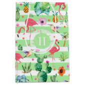 Kleurrijk tropisch patroon medium cadeauzakje (Voorkant)