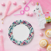 Kleurrijk tropisch patroon papieren bordje (Feest)