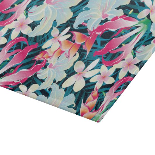 Kleurrijk tropisch patroon snijplank (Hoek)