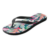 Kleurrijk tropisch patroon teenslippers (Schuin)