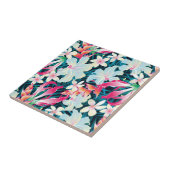 Kleurrijk tropisch patroon tegeltje (Zijkant)