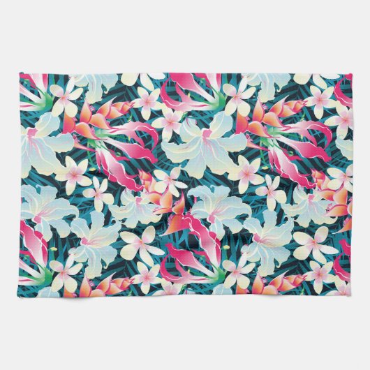 Kleurrijk tropisch patroon theedoek (Horizontaal)