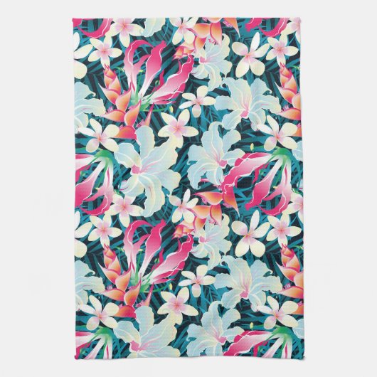 Kleurrijk tropisch patroon theedoek (Verticaal)