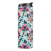 Kleurrijk tropisch patroon thermosbeker (Gedraaid links)