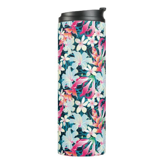 Kleurrijk tropisch patroon thermosbeker (Gedraaid links)