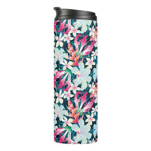 Kleurrijk tropisch patroon thermosbeker (Geroteerd rechts)