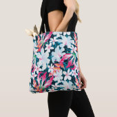 Kleurrijk tropisch patroon tote bag (Dichtbij)