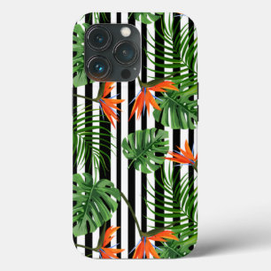 Kleurrijk tropisch Plant, palmbladeren en vogel Case-Mate iPhone Case