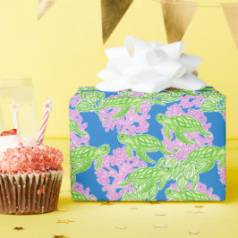 Kleurrijk Tropisch Schildpadpatroon Cadeaupapier