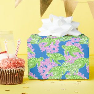 Kleurrijk Tropisch Schildpadpatroon Cadeaupapier