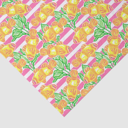 Kleurrijk Tropisch Schildpadpatroon Tissuepapier (Detail)