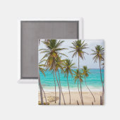 Kleurrijk tropisch strand magneet (Voorkant / Achterkant)