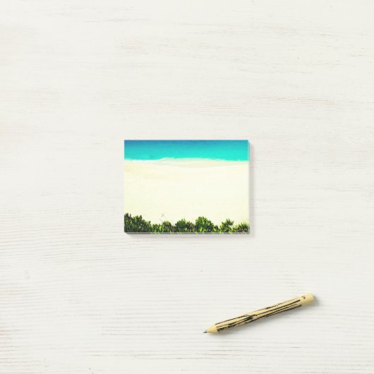 Kleurrijk tropisch strand post-it® notes (Op bureau)