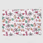 Kleurrijk tropisch strandvakantiepatroon golfhanddoek (Horizontaal)