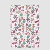 Kleurrijk tropisch strandvakantiepatroon golfhanddoek (Voorkant)