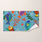 Kleurrijk Tropisch Vis Onderwaterpatroon Bad Handdoek (Handdoek)