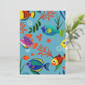 Kleurrijk Tropisch Vis Onderwaterpatroon Feestdagenkaart (Staand voorkant)