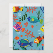 Kleurrijk Tropisch Vis Onderwaterpatroon Feestdagenkaart (Achterkant)
