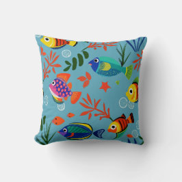 Kleurrijk Tropisch Vis Onderwaterpatroon Kussen