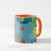 Kleurrijk Tropisch Vis Onderwaterpatroon Mok (Voorkant rechts)
