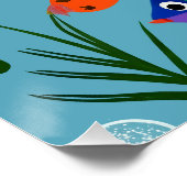 Kleurrijk Tropisch Vis Onderwaterpatroon Perfect Poster (Hoek)