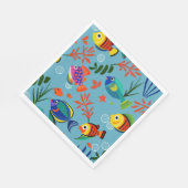 Kleurrijk Tropisch Vis Onderwaterpatroon Servet (Hoek)