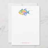 Kleurrijk Tropisch Vis Persoonlijk Briefpapier Notitiekaartje (Voorkant)