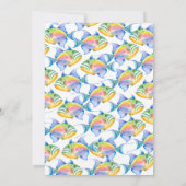 Kleurrijk Tropisch Vis Persoonlijk Briefpapier Notitiekaartje (Achterkant)