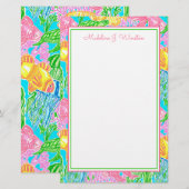 Kleurrijk tropisch vispatroon briefpapier (Voorkant / Achterkant)